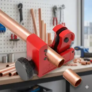 Portable Tube Cutter Kit: Multi-Tool for Copper, PVC & Thin Stainless Steel Pipes. Durable Non-Slip Grip, High-Carbon Steel Blades, Professional Precision Cuts for HVAC, Gas, Water Lines & DIY Home Plumbing.