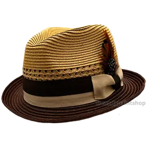 Chicano Homage Fedoras - Khaki/Brown Whittier Collection Faux Milan