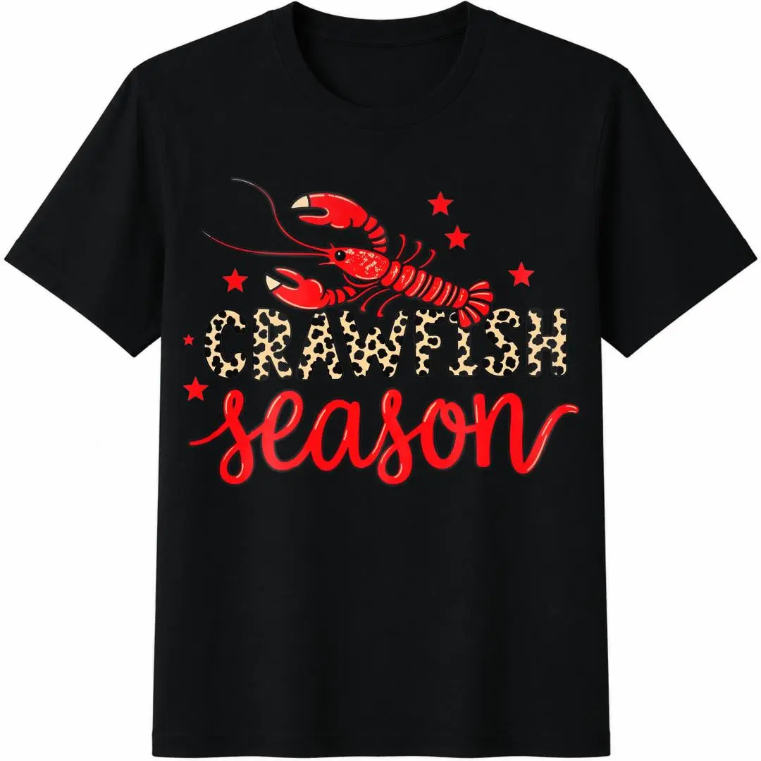 Unisex Crawfish Graphic Cotton Sports Top - Soft, Lightweight, Breathable Short-Sleeve Crewneck Streetwear for Casual Fashion, Menswear & Athlete Life Matching Outfits