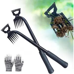 Weed Puller Tool-2Pcs Gardening Hand Weeder Tools, 2025  Weeding Artifact Uprooting Weeding Tool, Manganese Steel Weed , 6 Teethes Dual Purpose Manual Weed Pulling Tool for Yard Gardenl