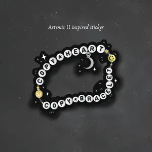 Copy heart, Copy bracelet Artemis II NASA Moon joy inspired Sticker Merch gift
