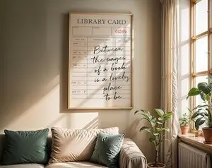 Jane Eyre Quote Library Card Print, Charlotte Bronte Printable Wall Art, Classic Book Quotes, Librarian Gifts - (Unframe)