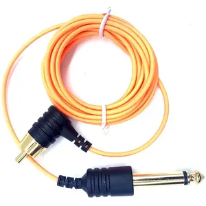 Element Tattoo Supply Orange RCA Cord, 6 Ft Lightweight Ultra Thin Cable for Tattoo Machines
