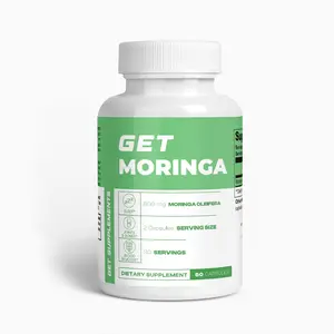 GET MORINGA - 800mg Moringa Oleifera Leaves Capsules, 60 Vegan-Friendly Non-GMO Made in USA America's #1 Moringa Vitamin Brand Plant Power Nutrient-Rich 3rd Party Tested Healthcare Natural - Fitness