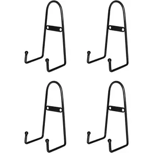 MOCOUM 4 Pack Wall Mount Plate Display Stands, Medium Wall Easel Holder Plate Hanger Vertical Plate Stand Holders, Wall Display Picture Frame Stand for Decorative Plates, Arts (Straight, 6 Inch) Mocoum