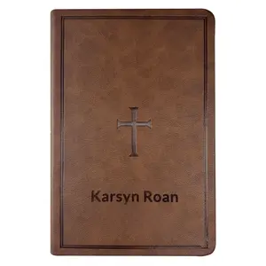 Custom CSB Brown Standard Size Holy Bible Large Print with Index Tabs - Tiktok