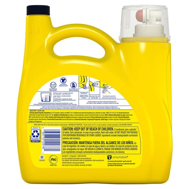 Tide Simply Liquid Detergent – All-in-One Formula, Refreshing Breeze Scent, 117 fl. oz., Deep Clean & Freshness
