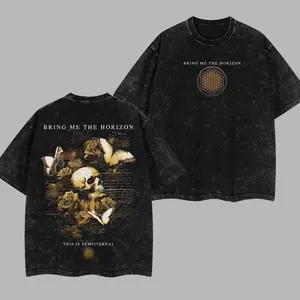 [$$$MANLIFE] Bring Me the Horizon Sempiternal Retro Unisex Acid Washed T-Shirt, POST HUMAN project  Washed T-Shirt, Bring Me the Horizon 2026 Tour, Metalcore Vibes Shirt, Alternative Streetwear Essential for Rock Lovers