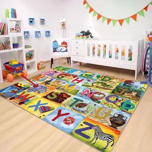 Cartoon Pattern Floor Mat, Non-slip Soft Area Rug, Rectangle Home Decorative Carpet for Living Room Bedroom Nursery, Home Decor