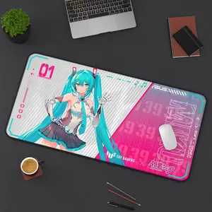 Anime-Themed Desk Mat featuring, Hatsune Miku, Gamer desk pad, TUF