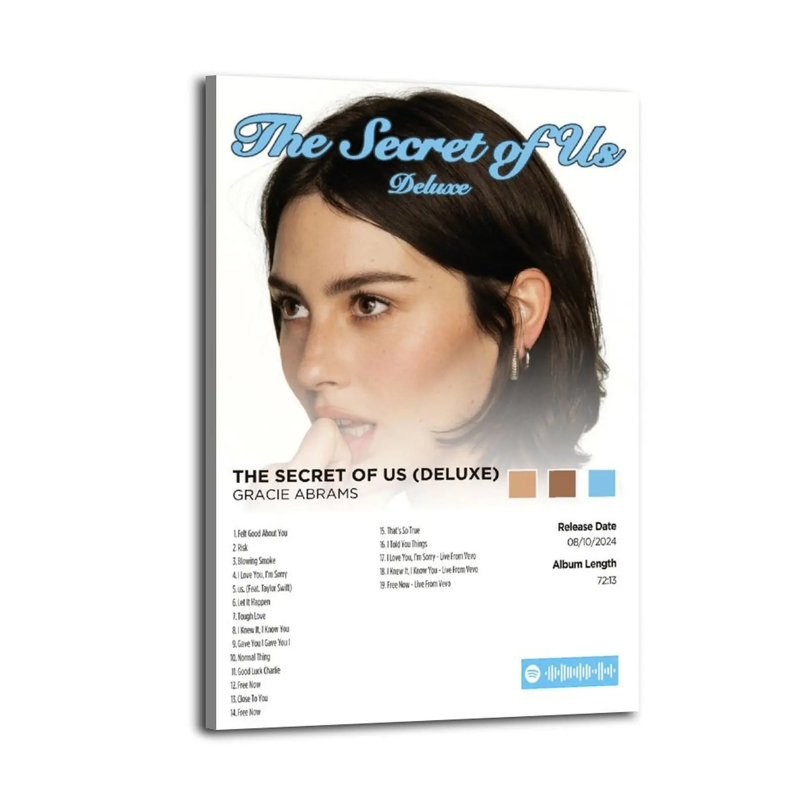 The Secret of Us-Gracie Abrams HomeDecor WallArt LivingRoom Canvas for Bedroom Decor Canvas Poster Aesthetic Office Bathroom Painting Picture Print Modern Family