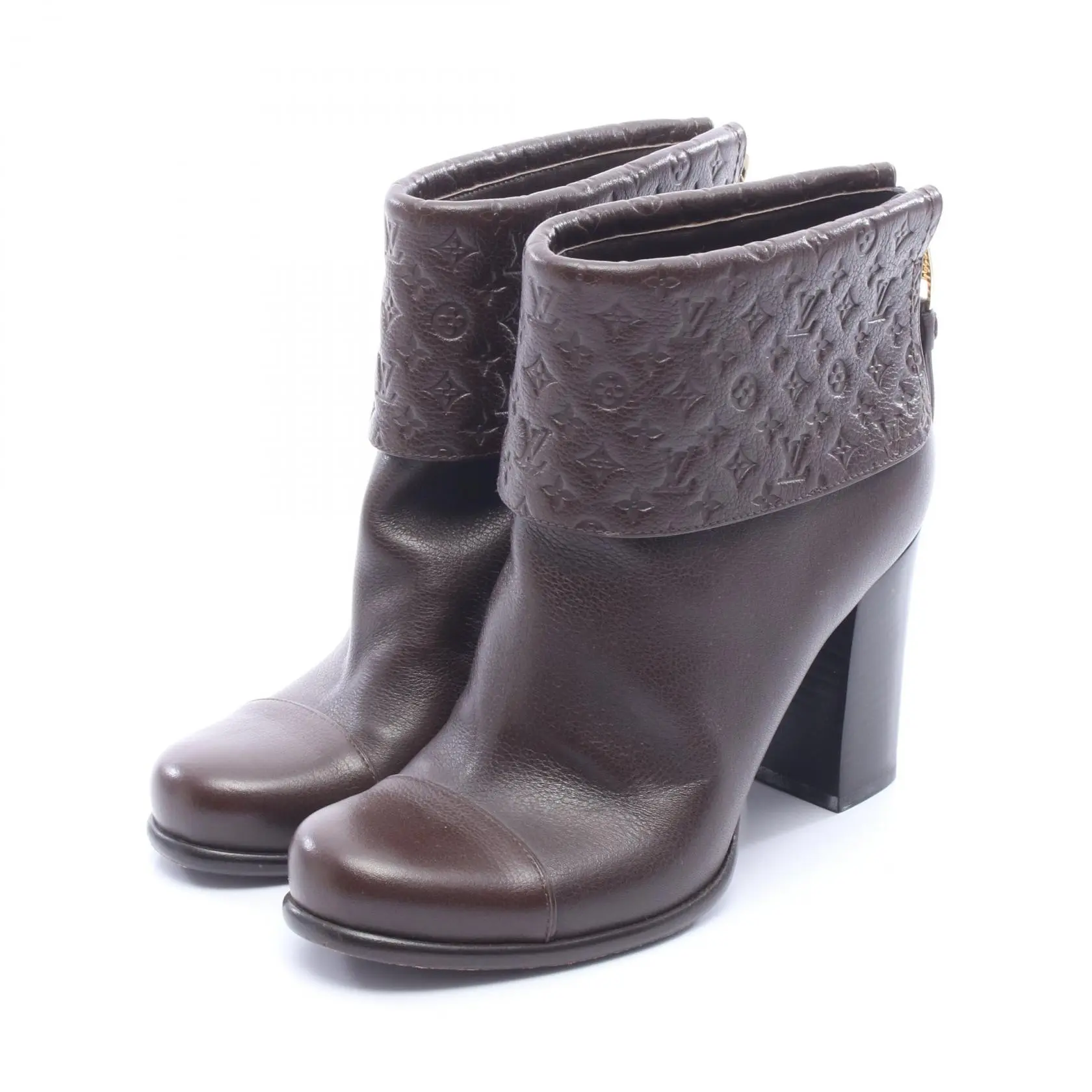 Pre-owned Louis Vuitton Other Small Leather Goods Monogram Leather Boots