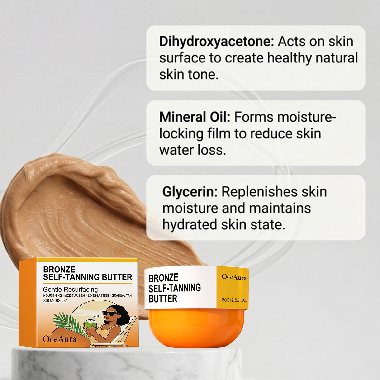 Bronze Gradual Tanning Butter – Hydrating Self-Tanning Butter for Body – No Orange Tones – 6.7 fl oz (150ml)