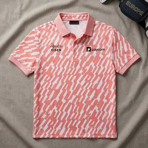 Viktor Hovland Polo Shirt — PGA Tour 2026 All-over Print Polo Shirt (Lightweight) American retro street hip hop Y2K men’s casual spandex short-sleeve top, baseball apparel