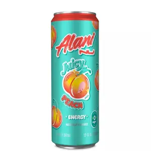 Alani Nu Sugar Free Pre-Workout Energy Drinks Variety Pack 12 Oz 6 Cans Party Pack Peach Flavored