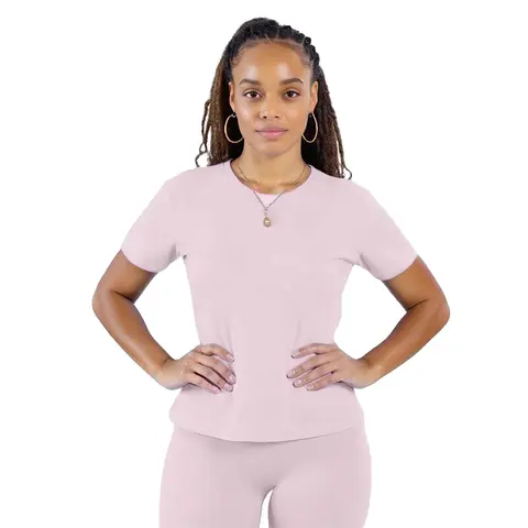 Women's Buttery Soft Quick Dry Short Sleeve Slim Fit Round Neck Athletic Workout Shirt - Breathable Female Workout Wear, Summer Casual Athletic Style Top with Sweat-Fumigating Feature for Sports Use