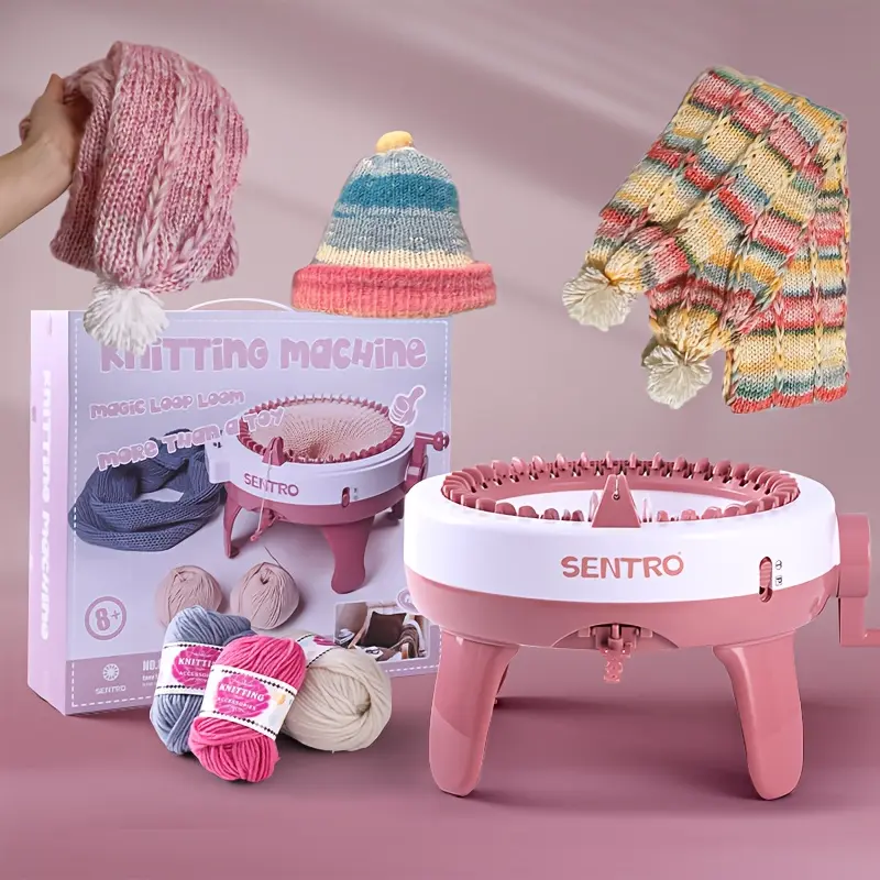 40 Needle Knitting Machine Hand-Cranked DIY Tool for Hats, Scarves, Gloves, Socks, and More Knitting Machine