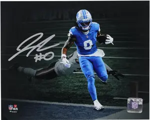 Jahmyr Gibbs Detroit Lions Autographed "8 x 10" Touchdown Spotlight Photograph - Fanatics Authentic Certified