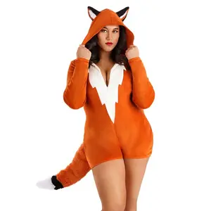 Women's Plus Size Fierce Fox Costume Romper