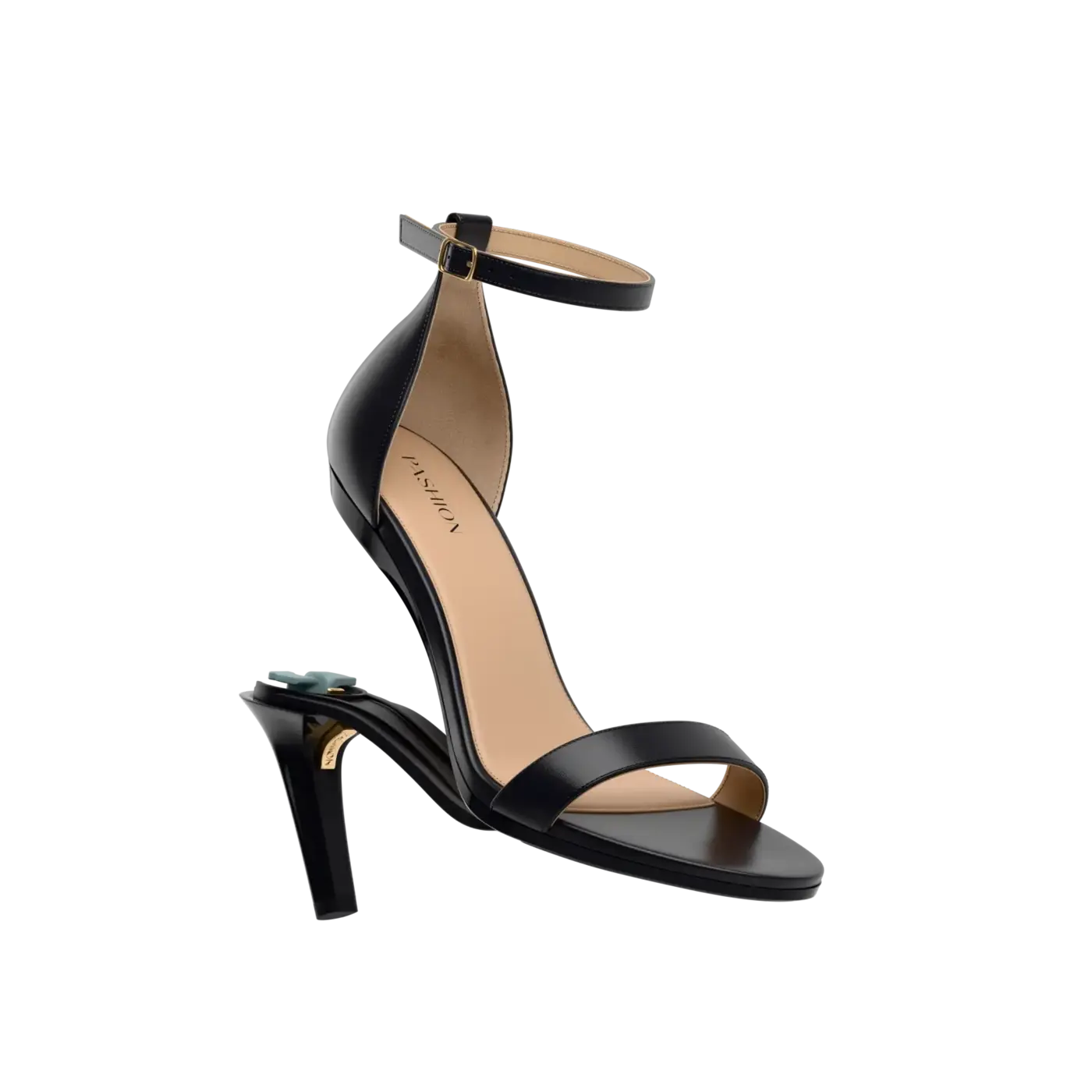 The Pashionista - Coal Leather 4" Stiletto