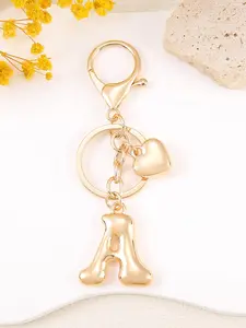 Heart Bubble Initial Charm for Handbag, Elegant Initial Letter Keychain for Women, Perfect Purse Accessory & Gift Idea