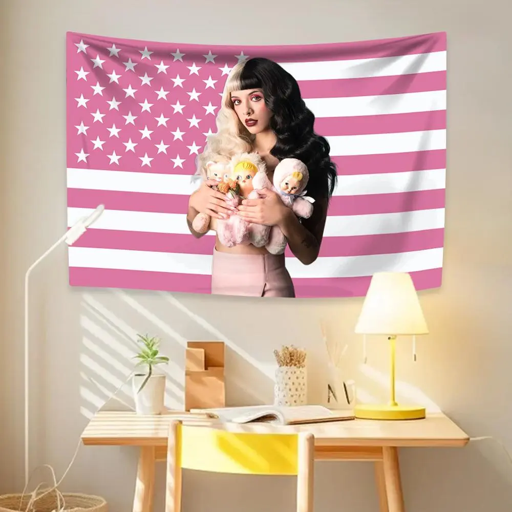Melanie Martinez Celebrity Print Tapestry - Long-Lasting Pop Singer Themed Home Decor, Living Room Wall Decor, Room Decoration for Fans, Business Booth Backdrop, Dorm Wall Hanging, Celebrities