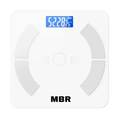 White Bluetooth Diagnostic Scale MBR  Z1  for Smart Body Insights with Multiple Measurements and Bluetooth Connectivity