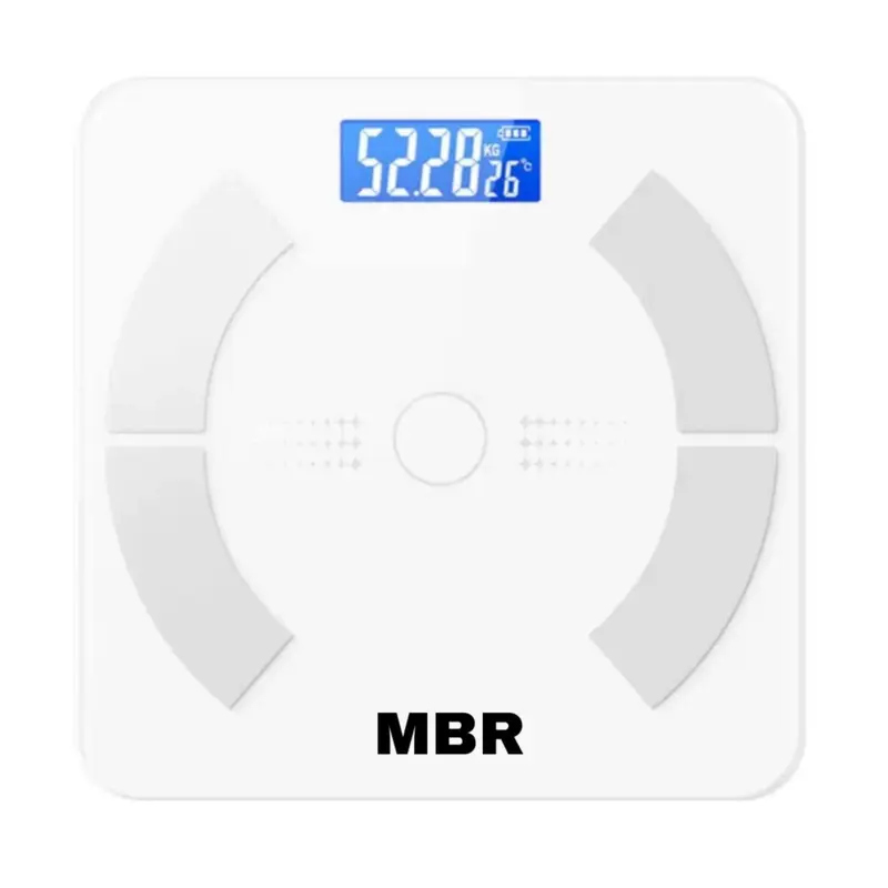 White Bluetooth Diagnostic Scale MBR  Z1  for Smart Body Insights with Multiple Measurements and Bluetooth Connectivity