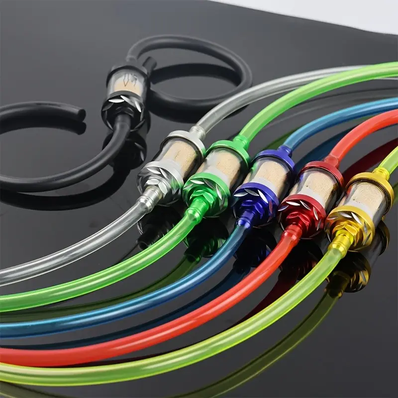 Lingqi Racing Motorcycle M8 Gas Fuel Filter, 8mm Gasoline Oil Filters, Pipe Tube Line for 49cc 50cc 110cc 125cc Dirt Pit Bike, Motorcycle Parts