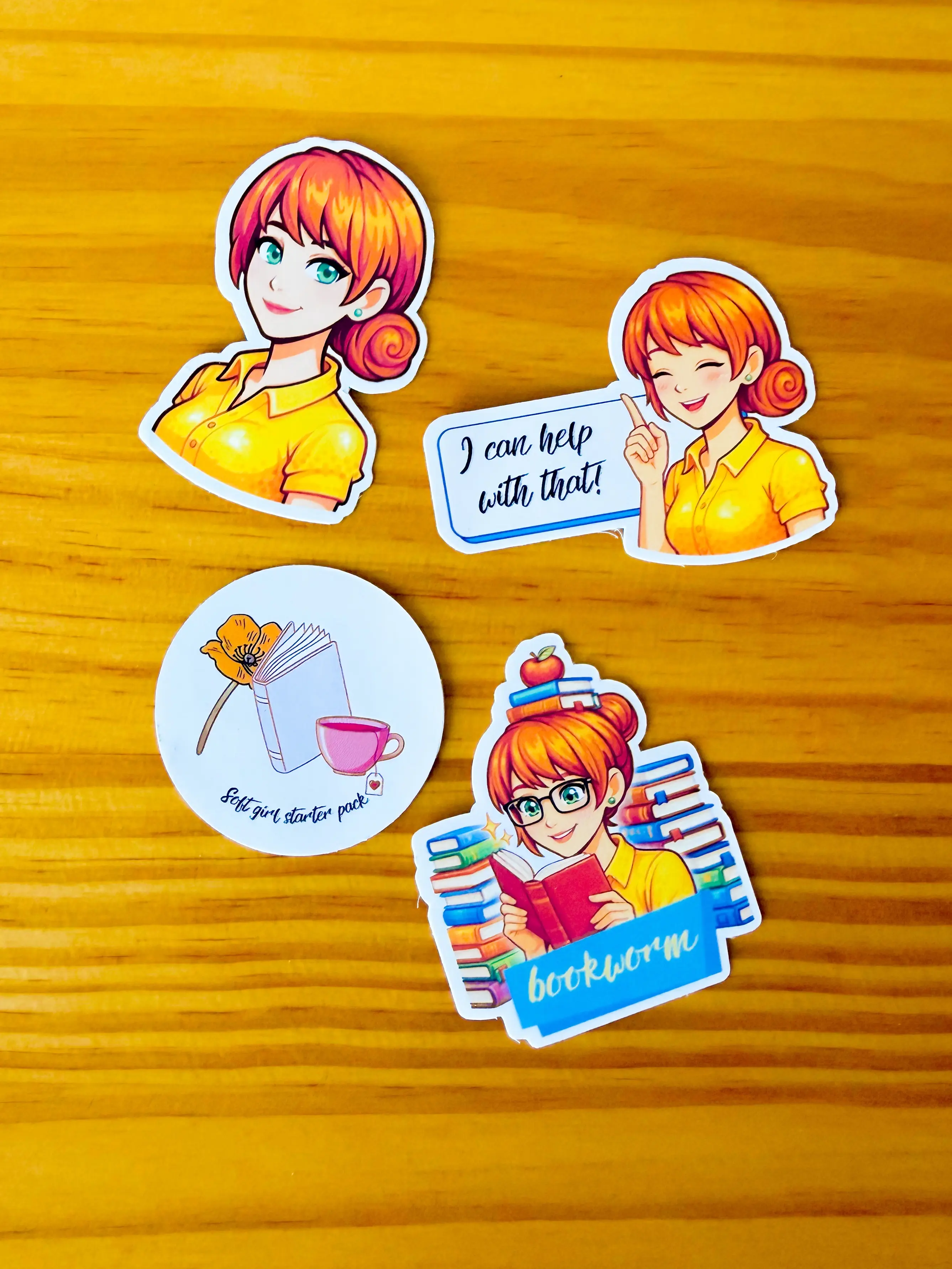 Stardew Valley Penny Sticker Pack - Set of 4 Vinyl Gamer Stickers | Cozy Game Fan Art Gift