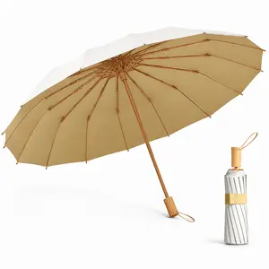 Compact Folding Umbrella, Windproof Travel Umbrella with Upf 50+ UV Protection, Lightweight Portable Design for Outdoor Use