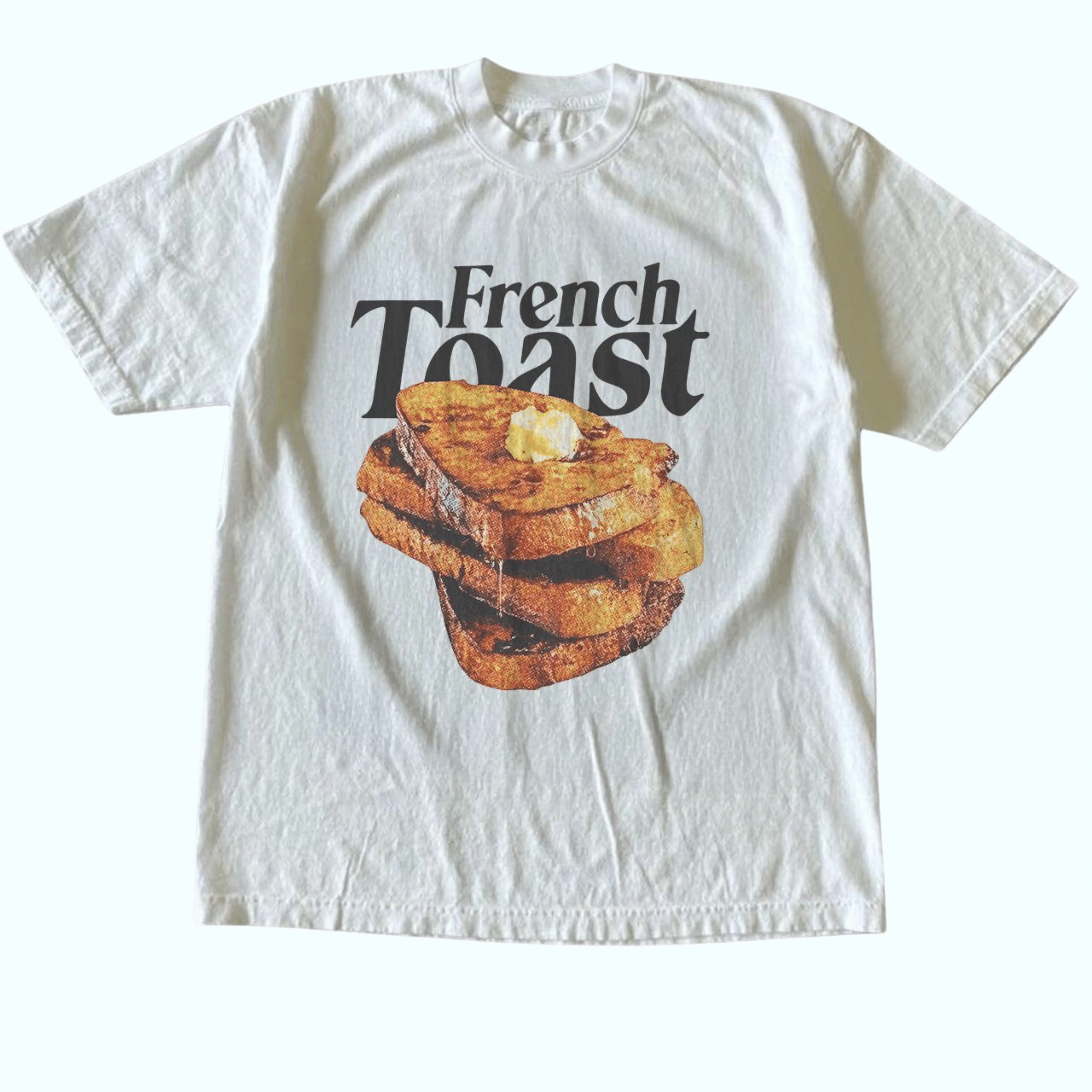 Gildan Men's and Women's T-Shirt, Vintage Style French Toast Graphic Tee, Unisex Casual Top, Cute Breakfast Foodie Shirt, Funny Food Lover Apparel, Matching Couples Outfits, Unique Birthday Present, Premium Cotton