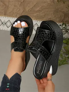 Women's Summer Fashion Wedge Platform Sandals Bohemian Style Boho Sandals Height Increasing Slides 2026 New Outdoor Commuting Beach Shoes