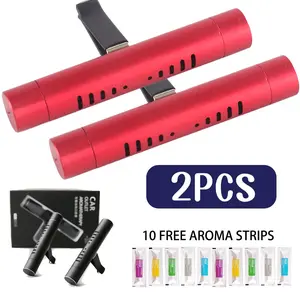 Car Air Freshener Diffuser Vent Clips 2 PCS Essential Oils Long Lasting Automotive Odor Eliminator for Automotive Decoration Accessories