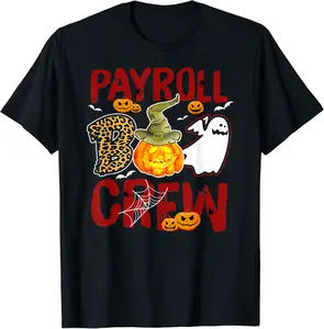 Payroll Boo Crew Halloween Payroll Manager Match Costume T-Shirt - Emilyschwe Shop 5OKB0CGPK5RMD