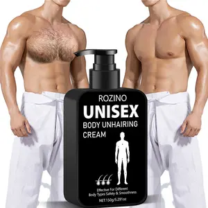 ROZINO- Unisex Body Unhairing Cream with Peach Extract - Large Capacity 150g for Gentle Hair Removal & Softening Cuticles - Safe for All Body Types - Effortless Home Use