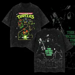 Teenage Mutant Ninja Turtles Retro Vintage Movie Graphic T-Shirt – Oversized Cotton Streetwear Tee, Classic Designer Menswear, Seamless Simple Straight Fit, Gift for Movie Fans & All Men