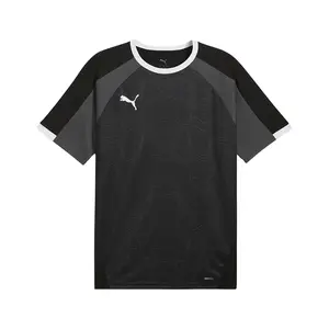 PUMA Mens Individualliga Graphic Crew Neck Short Sleeve Jersey Casual - Black