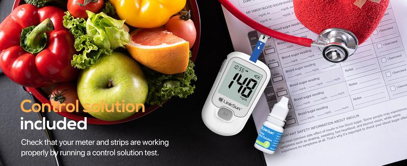Linksun G-425-1 Blood Glucose Monitor Kit, 100/50 Test Strips &100/50 Lancets, 1 Blood Sugar Monitor, 1 Lancing Device, Diabetes Testing Kit, No Coding,500 Memory, Control Solution, Large Display, Glucometer for Home Use Healthcare TikTokShopBlackFriday Linksun G-425-1 Blood Glucose Monitor Kit, 100/50 Test Strips &100/50 Lancets, 1 Blood Sugar Monitor, 1 Lancing Device, Diabetes Testing Kit, No Coding,500 Memory, Control Solution, Large Display, Glucometer for Home Use Healthcare TikTokShopBlackFriday