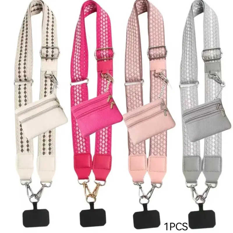 Adjustable Mobile Phone Holder with Wallet Strap, Wallet Phone Lanyard, Zipper Pouch Design, Perfect Gift for Christmas & Birthdays, Durable Accessory