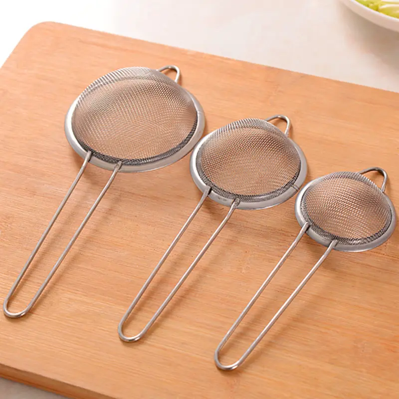 3pcs/set Wide brim, sharp ear, oil griddle, colander, soybean milk, Lo mein, deep fried, oil strainer, hot pot, foaming spoon