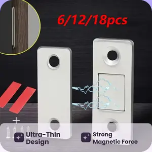Magnetic Cabinet Door, Ultra-Thin Magnetic Door Catch with Screws, Drawer Magnetic Latch, Sliding Door Magnetic Closer, Kitchen Closet Door Magnet