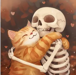 Till Death Do Us Purrt – 2" x 2" Vinyl Sticker