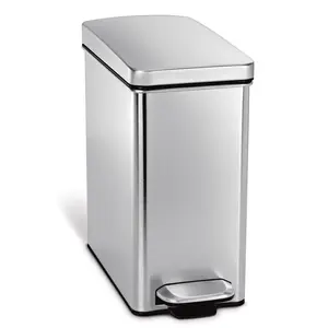 simplehuman 10 Liter Brushed Steel Indoor Step Trash Can