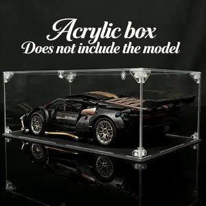 Acrylic Car Model Display Case, 1:14/1:18/1:24/1:32 Scale, Detachable Base, Dustproof, Easy Install, Gift for Car Enthusiasts
