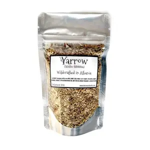 Reiki Charged Yarrow Flower and Stem Achillea Millefolium Wildcrafted in Bulgaria Loose Leaf Dried 0.5 oz bag Small Sample DIY Decor