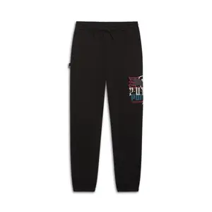PUMA Mens Classics Play Paris Graphic Sweatpants Casual - Black