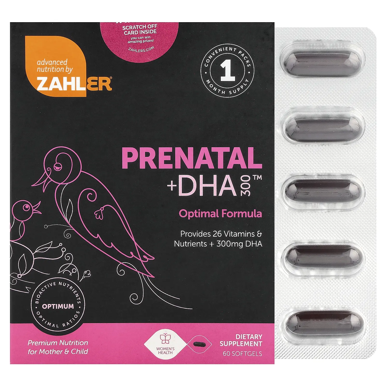 Zahler Prenatal + DHA 300™, 180 Softgels | HSA/FSA Eligible