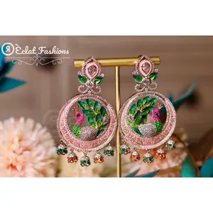 Vibrant Peacock earrings