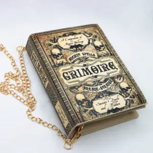 Grimoire Magic Gothic Book Cover Crossbody Shoulder Bag, Unique Design for Everyday Use & Stylish Accessory